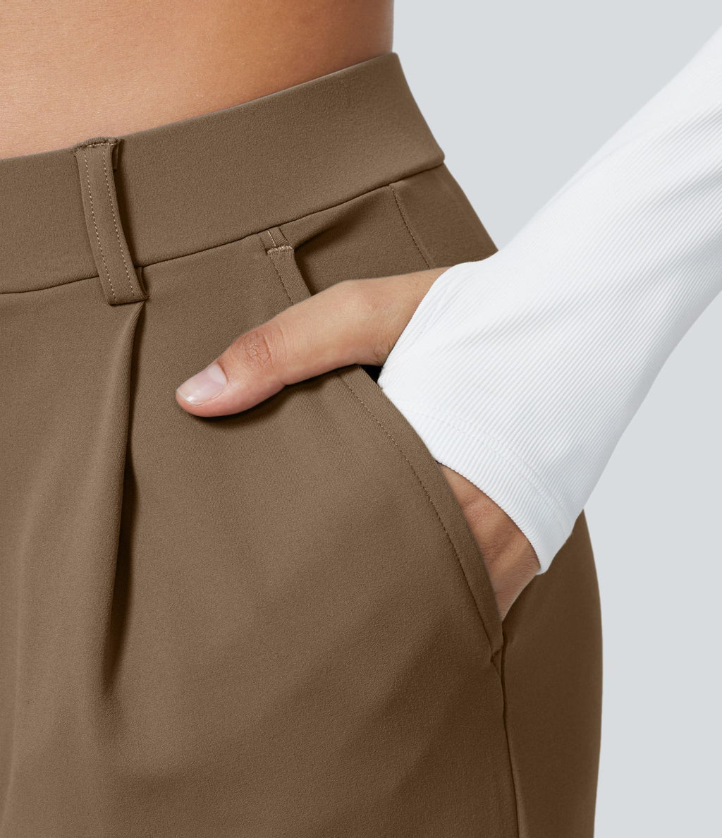 Pantalon tailleur Halara Flex™ DayStretch coupe droite taille haute avec poches