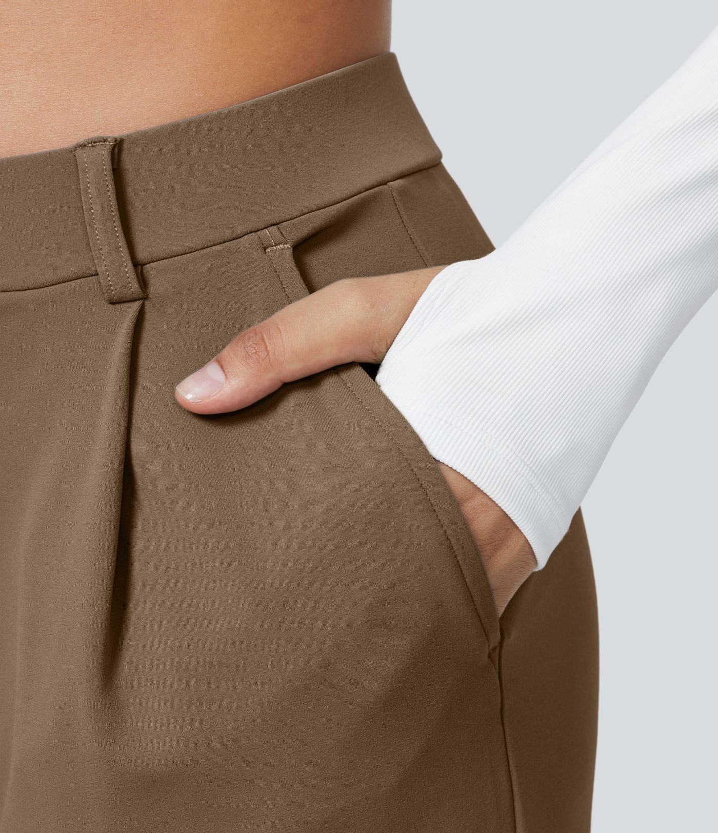 Pantalon tailleur Halara Flex™ DayStretch coupe droite taille haute avec poches