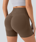 Short cycliste 12,5 cm d'entraînement gainant galbant taille haute avec effet scrunch et poches Halara UltraSculpt™