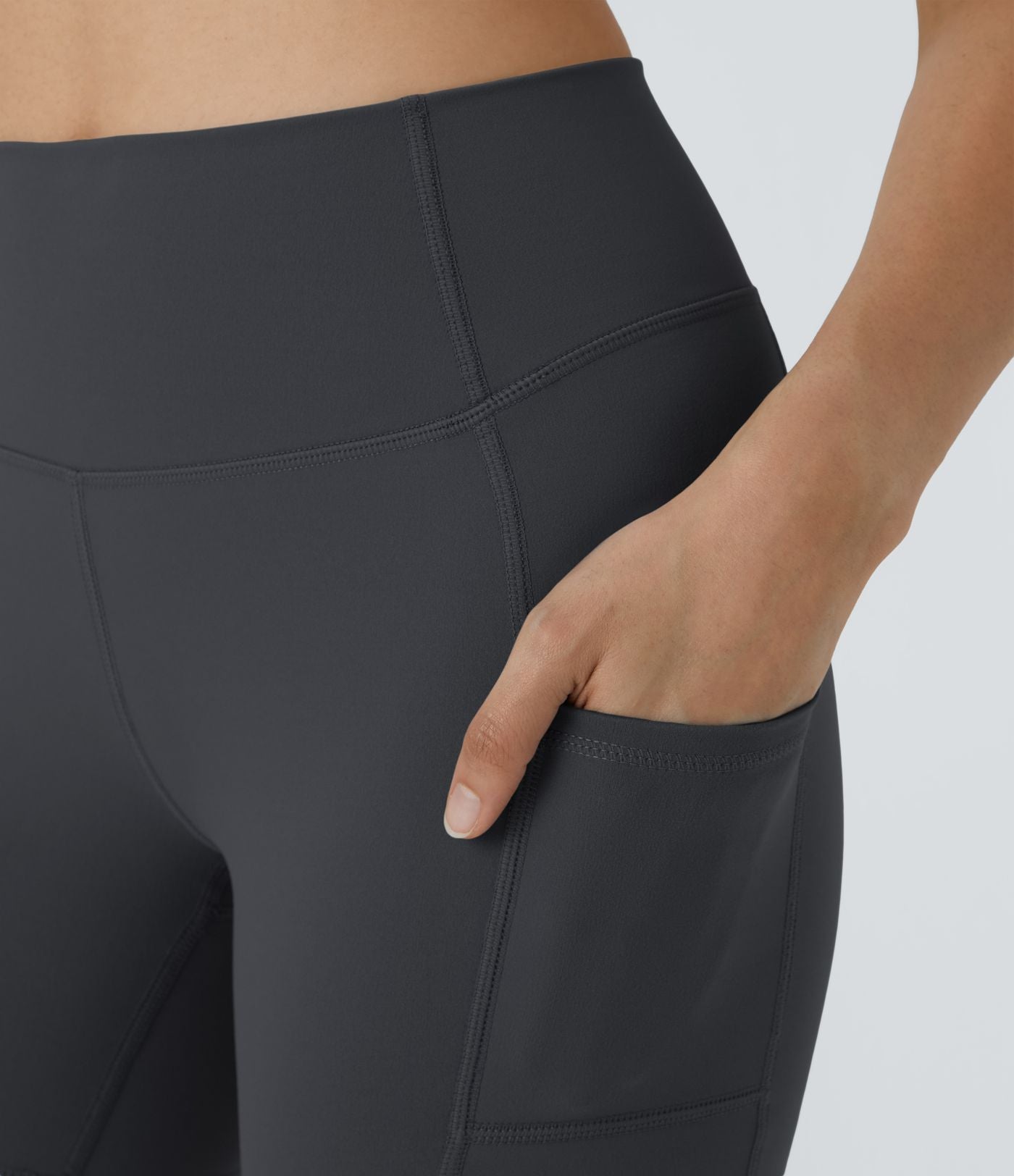 Short Course Biker Yoga Taille Haute avec Poches Latérales