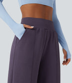 Pantalon de yoga ample taille haute avec poches
