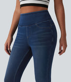 Legging 7/8 en denim gainant taille haute effet push-up Halara Flex™ avec poches