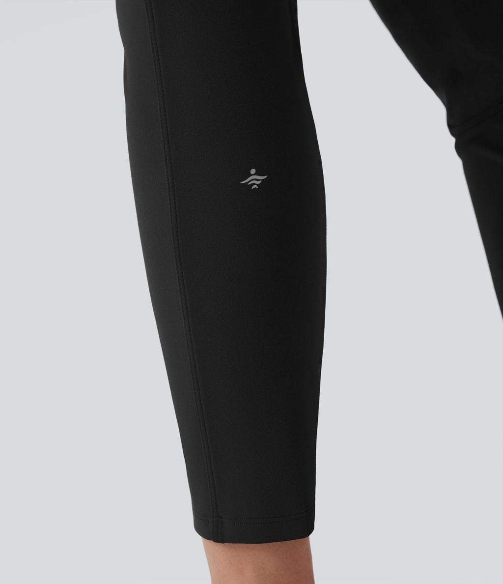 Pantalon ajusté taille haute effet daim contrastant DayStretch avec poches
