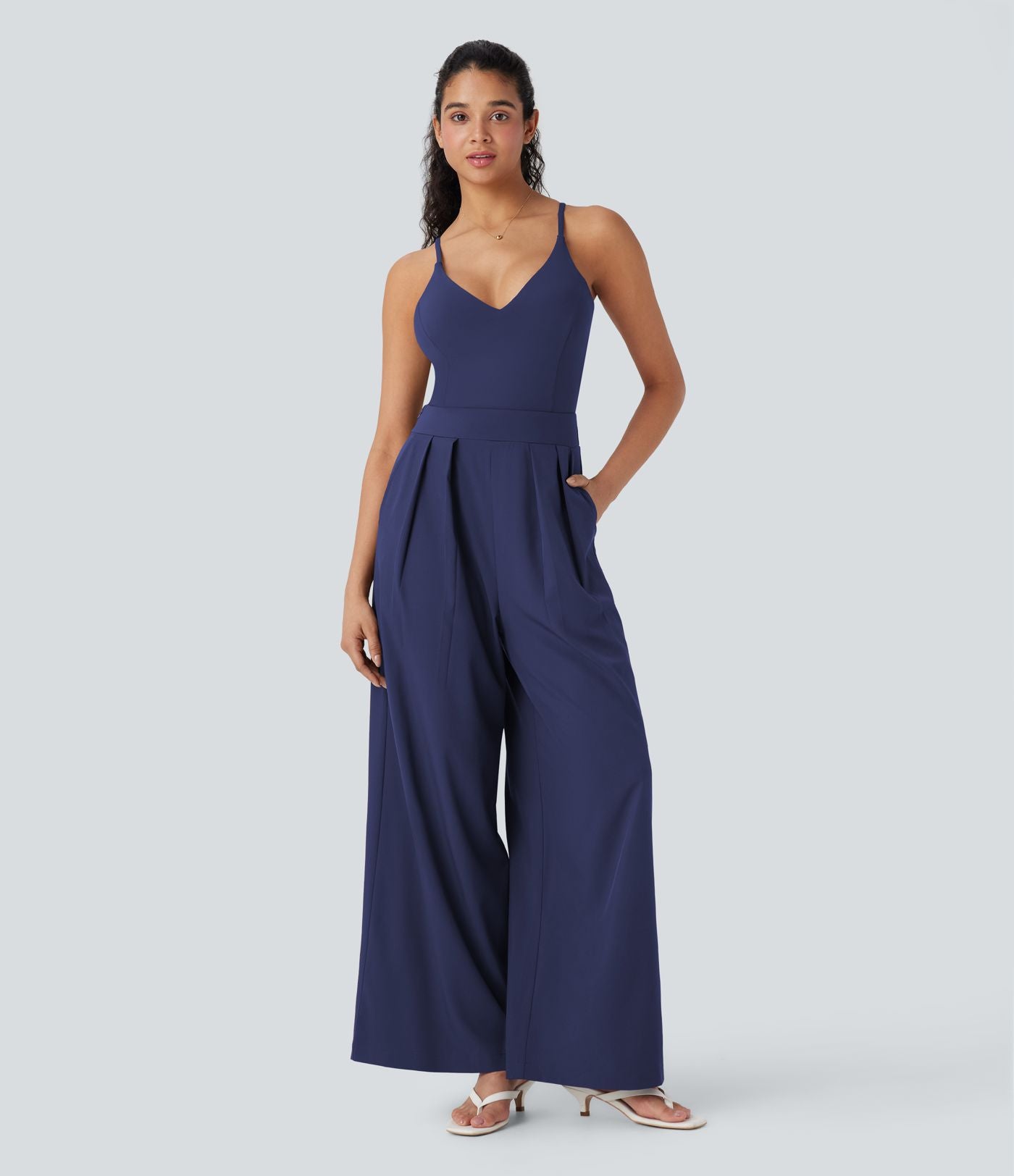 Combinaison à bretelles Breezeful™ dos nu, jambes larges, séchage rapide avec poches latérales - Édition Easy Peasy