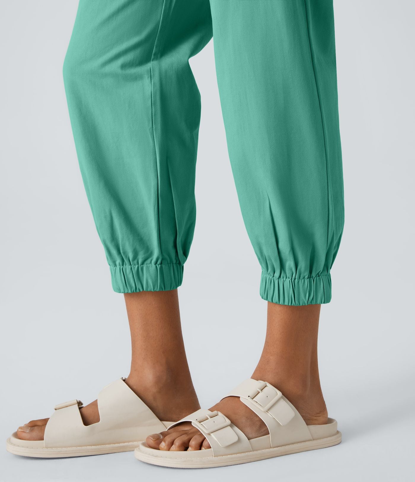Joggings décontractés à taille mi-haute avec poches