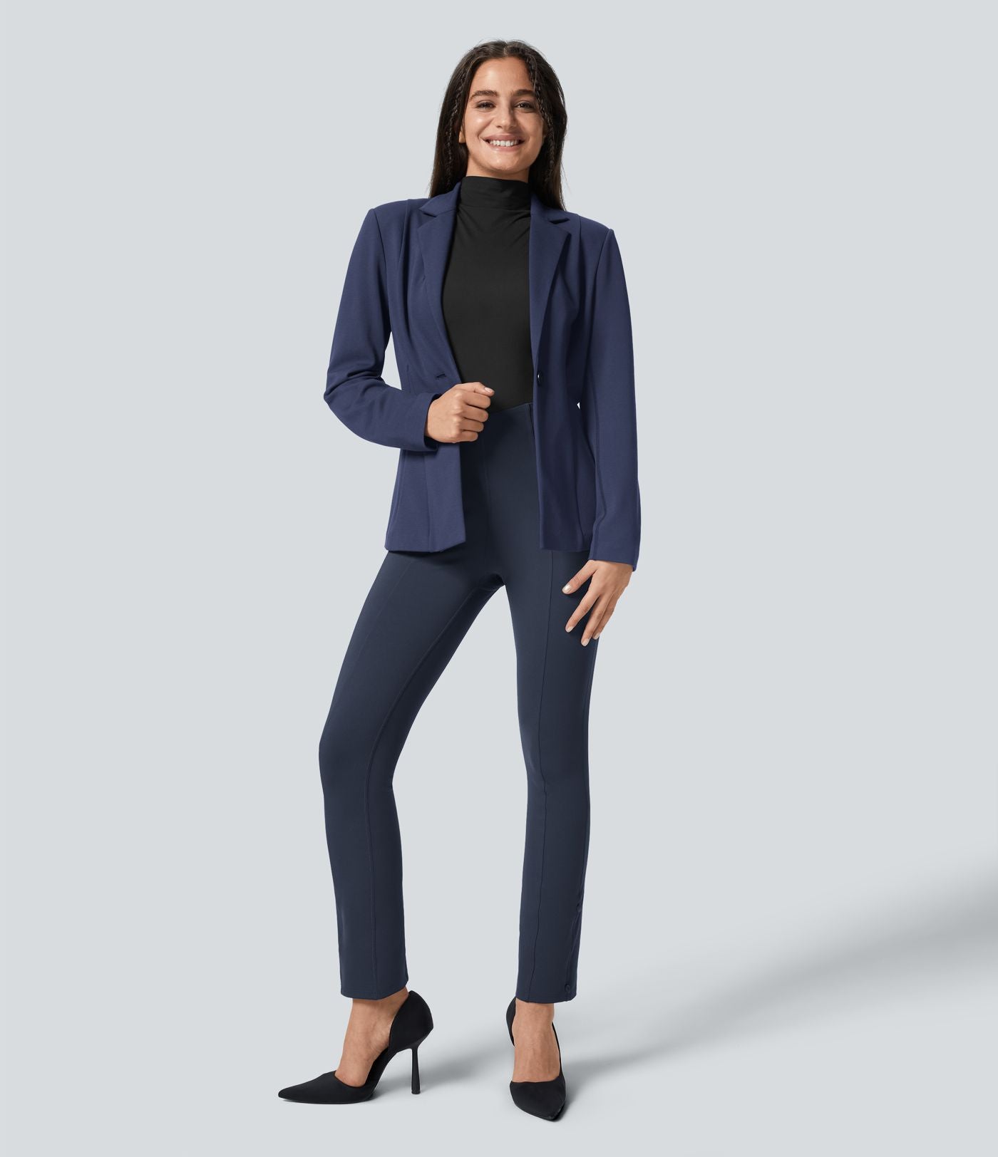 Pantalon de travail 7/8 gainant taille haute avec ourlet ajustable Halara Flex™