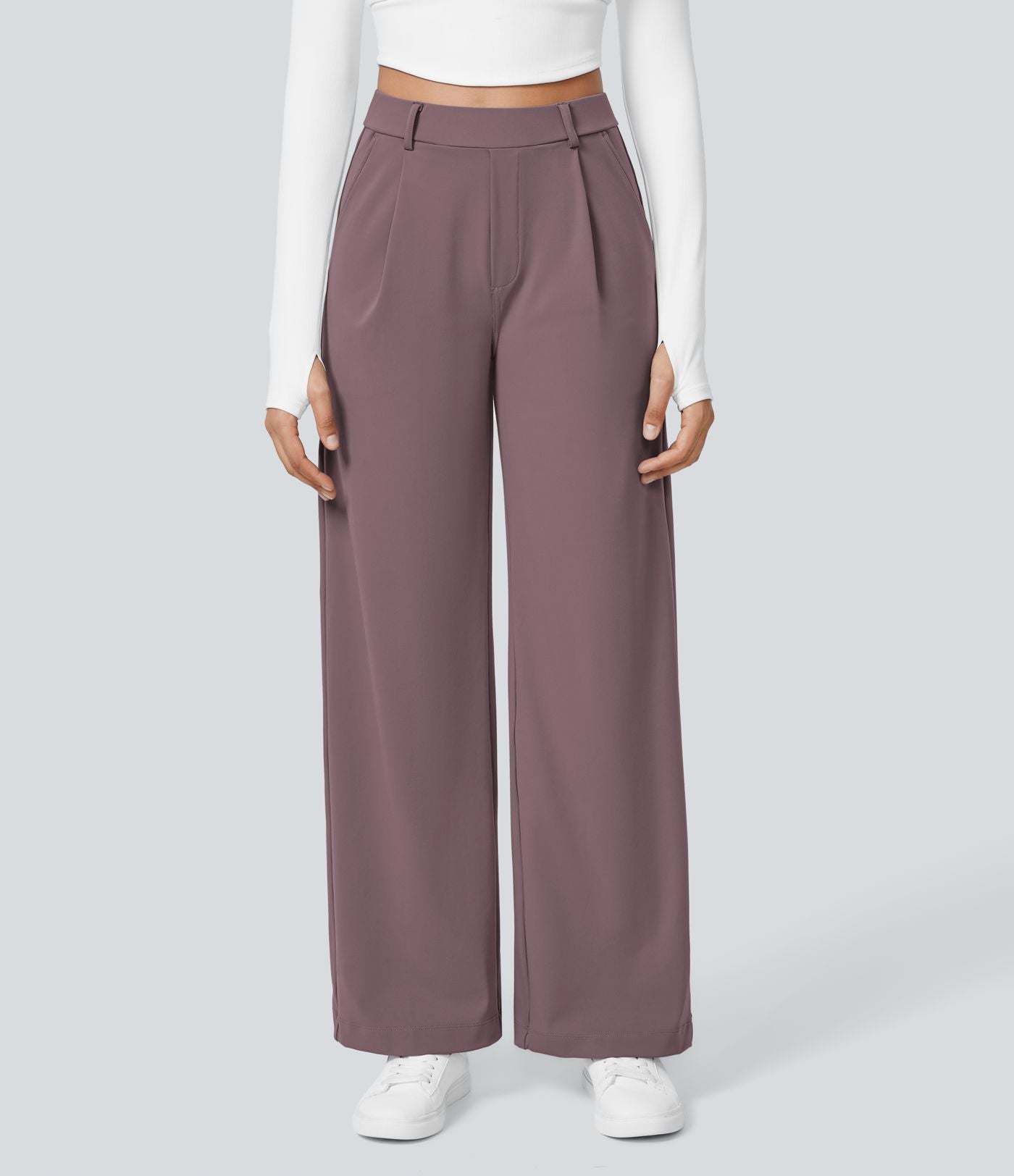 Pantalon tailleur Halara Flex™ DayStretch coupe droite taille haute avec poches