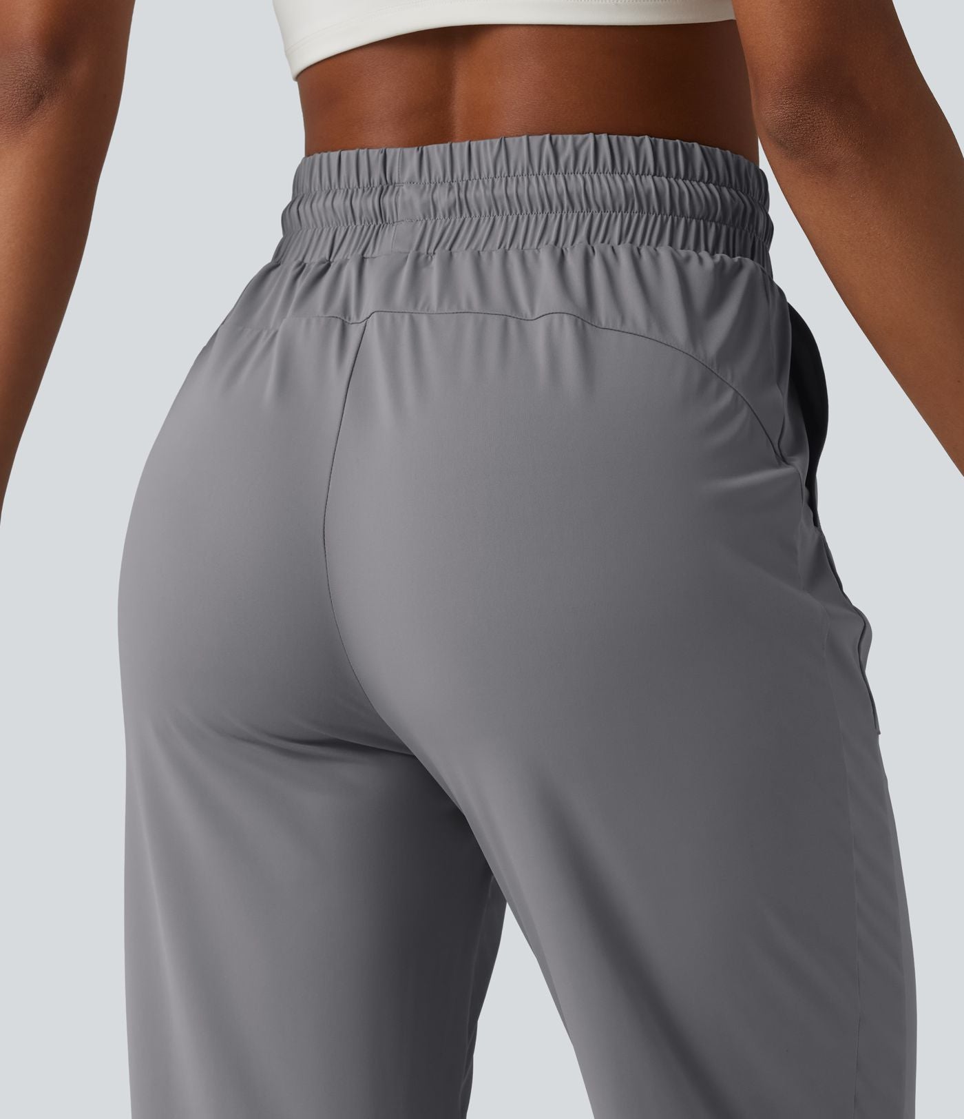 Jogging de sport taille haute cordon de serrage effet frais InstantCool UPF50+ avec poches