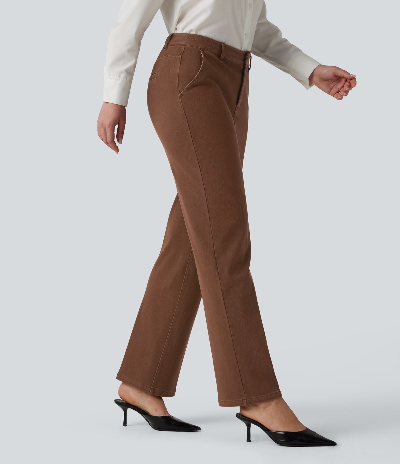Jean bureau droit taille haute Halara Flex™ avec poches