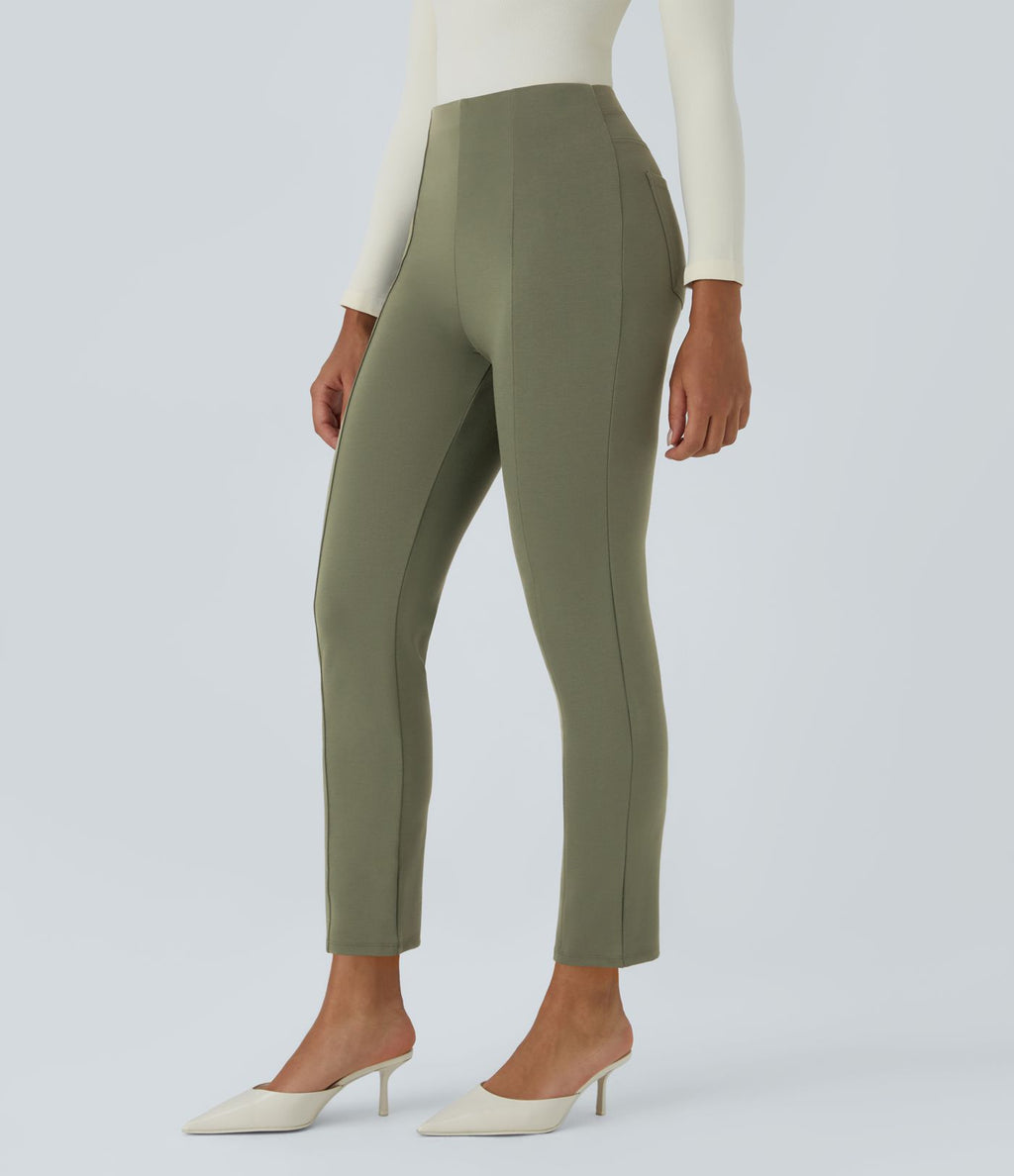 Pantalon tailleur ajusté taille haute Halara Flex™ avec poches