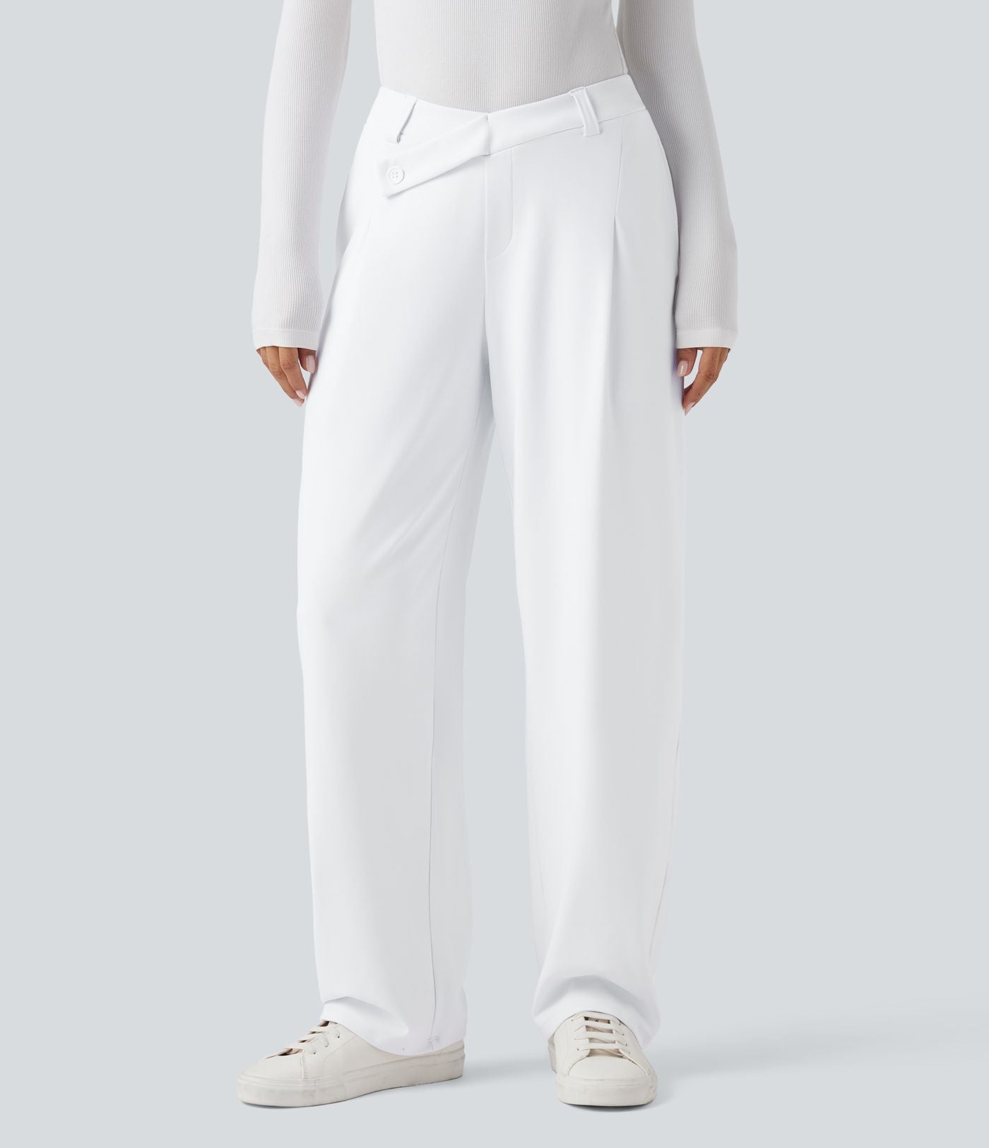 Pantalon tailleur fuselé asymétrique taille moyenne Halara Flex™ DayStretch avec poches