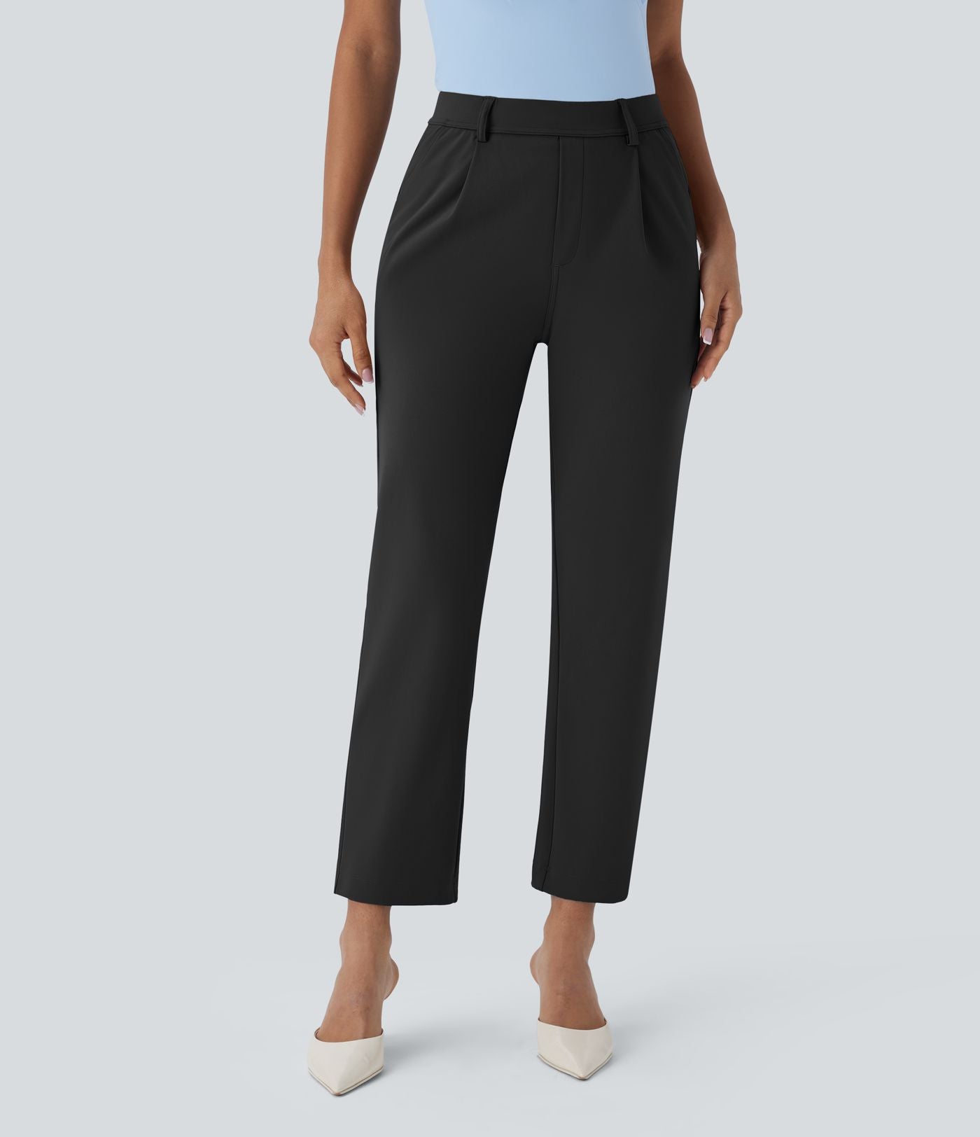 Pantalon de travail fuselé longueur cheville taille haute Halara Flex™ DayStretch avec poches