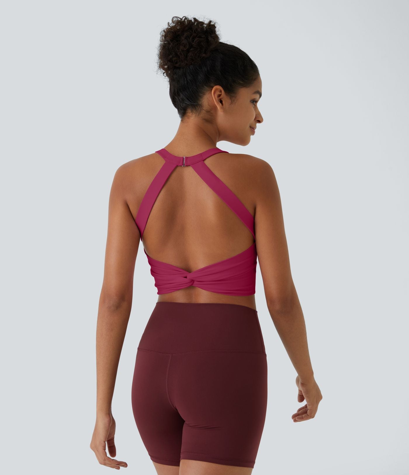 Débardeur yoga court SoftlyZero™ Plush à découpes A-C