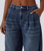 Halara Flex™ Jogging barrel en denim taille mi-haute avec poches