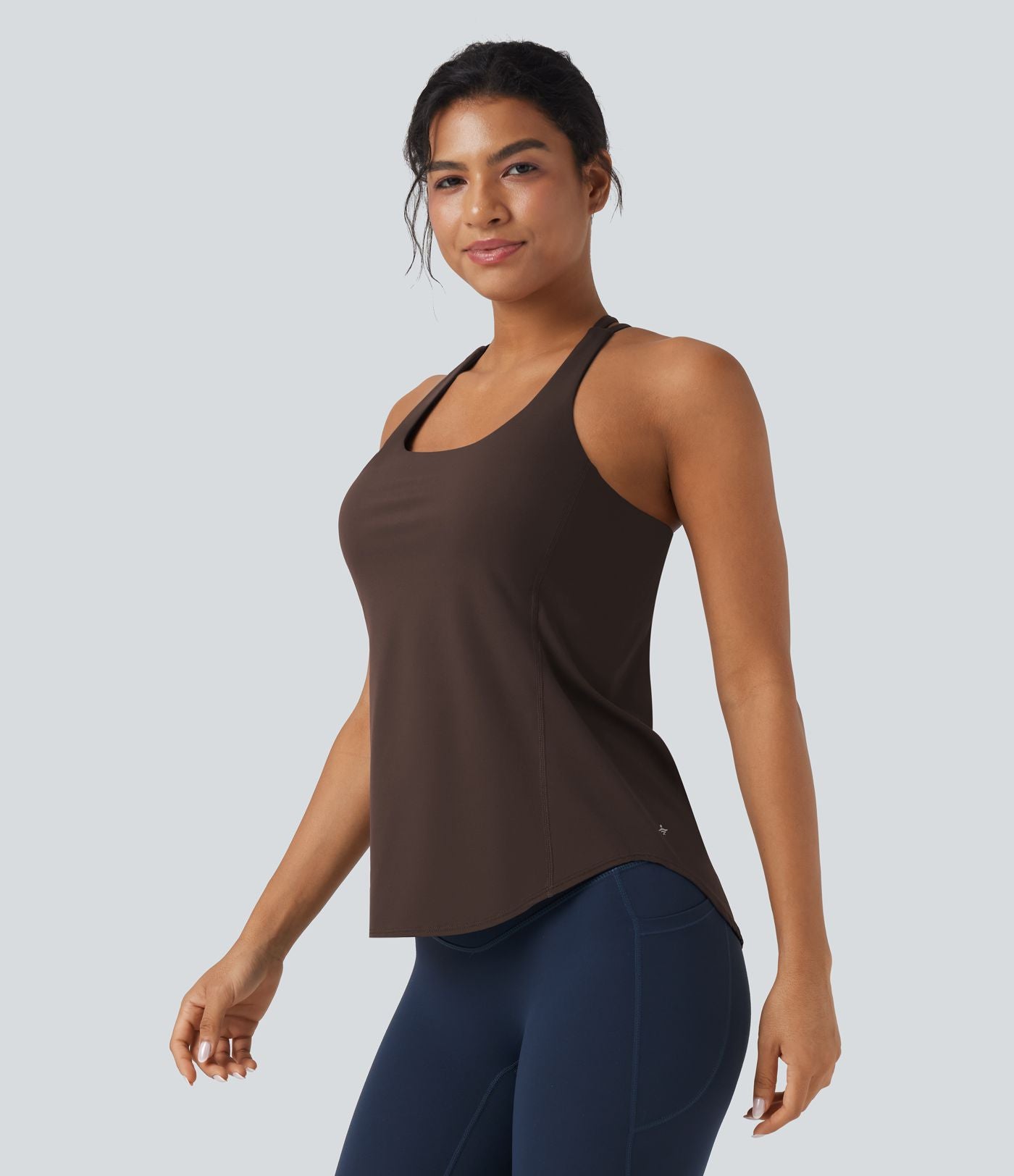 Débardeur running Halara UltraSculpt™ col rond dos croisé bonnets E-G