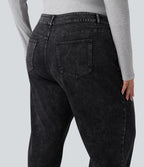 Halara Flex™ Jean casual grande taille jambe droite taille haute avec poches