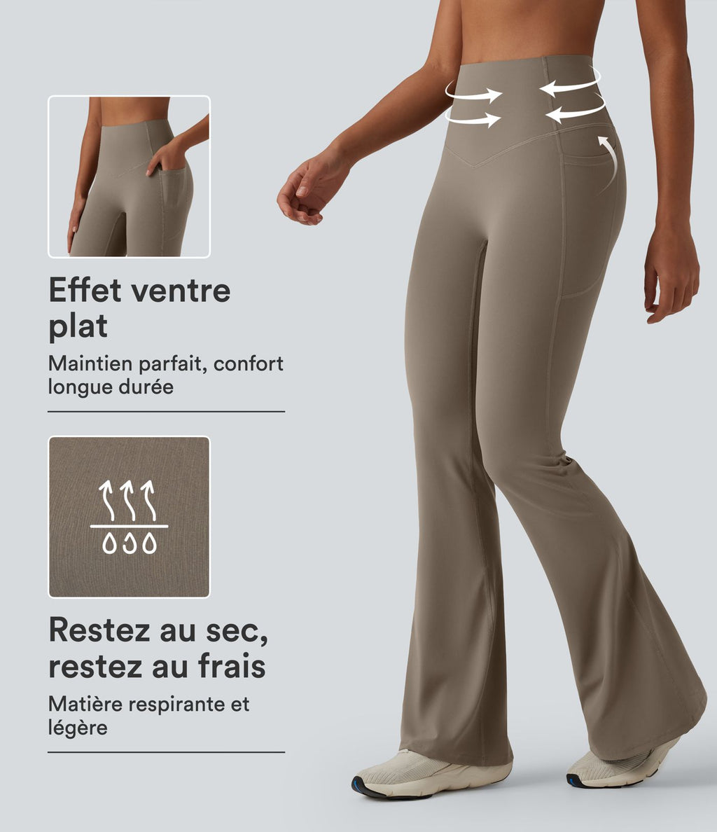 Halara UltraSculpt™ Legging de yoga évasé gainant taille haute avec poches