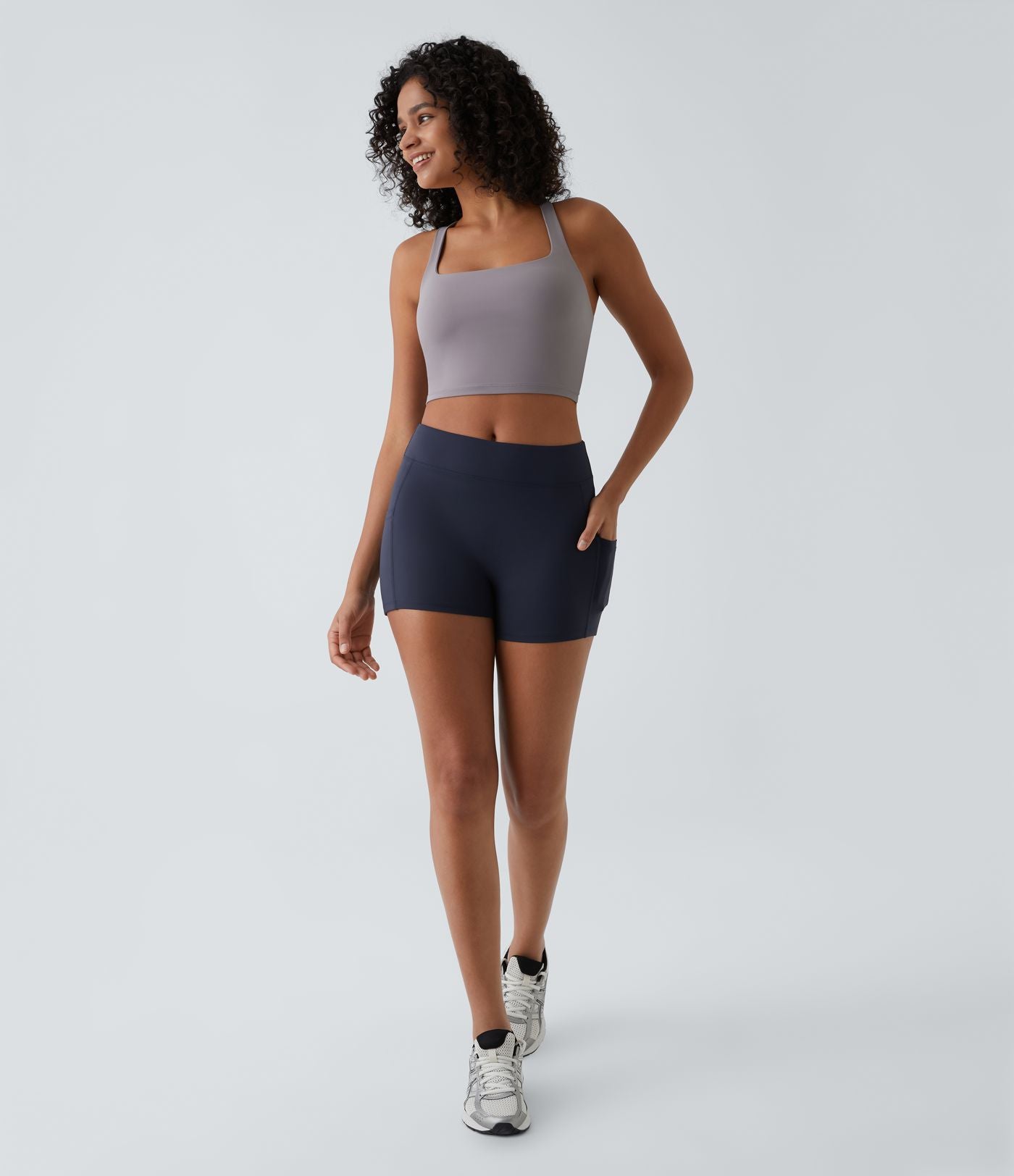 Short de yoga SoftlyZero™ Airy 8,8 cm taille haute poches latérales uni effet frais InstantCool