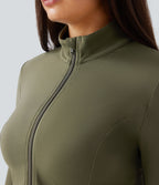 Veste d'équitation ajustée Softlyzero™ avec col montant, passe-pouces, poches, plis et fermeture éclair - Protection UPF50+