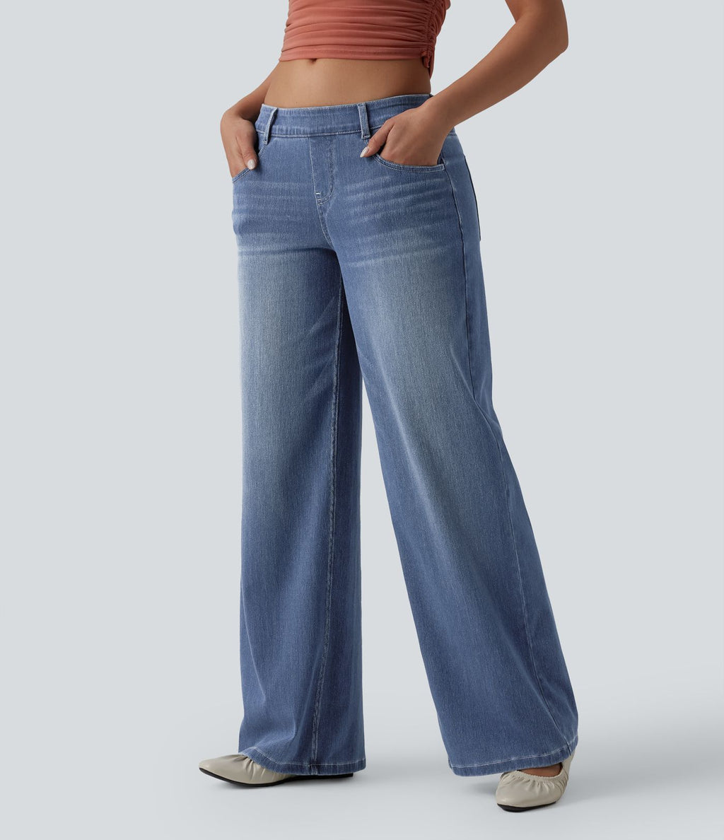 Jean large décontracté Halara Flex™ taille basse avec poches