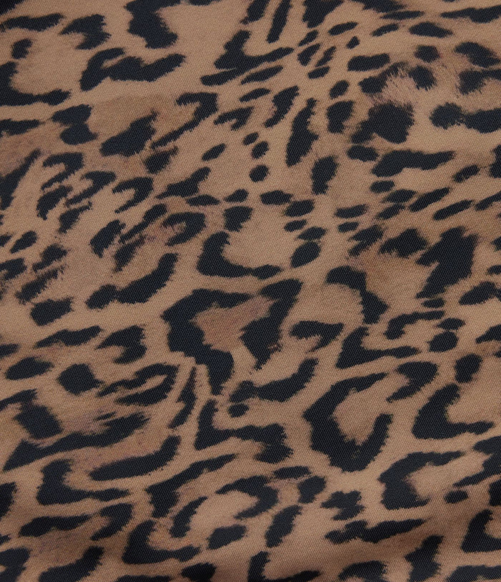 Maillot de bain une pièce col carré soutien-gorge intégré ventre plat cordon de serrage imprimé léopard