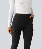 Pantalon cargo DayStretch taille haute galbant effet liftant fessiers avec poches