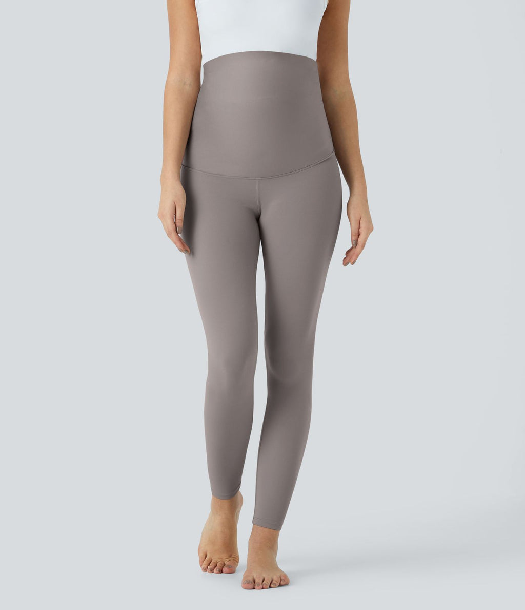 Legging 7/8 de yoga de maternité Softlyzero™ à taille très haute - Protection UPF50+