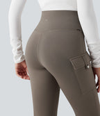 Legging de randonnée polaire gainant taille haute avec poches