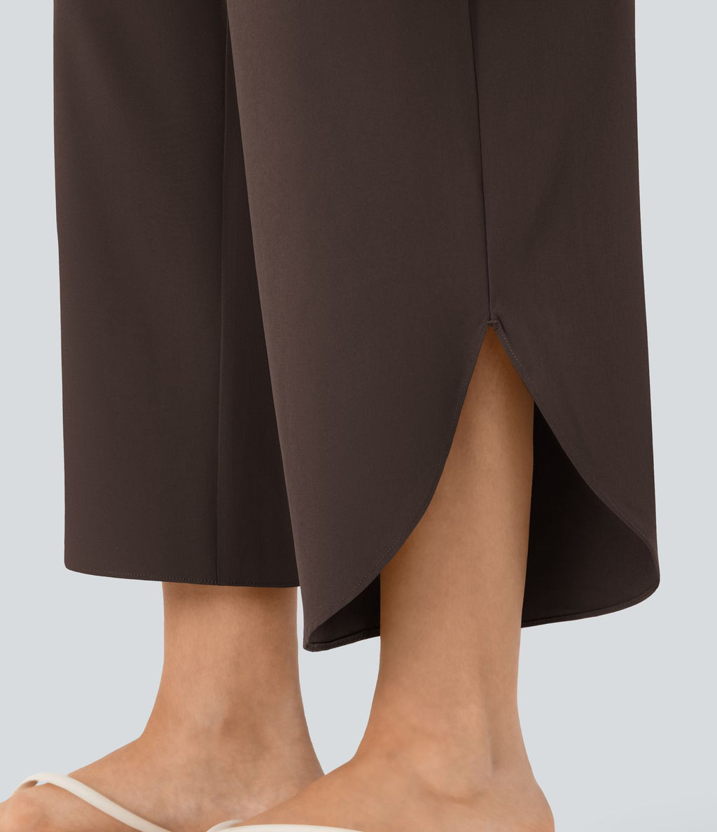 Pantalon fluide resort Breezeful™ à séchage rapide, coupe fendue et effet ventre plat