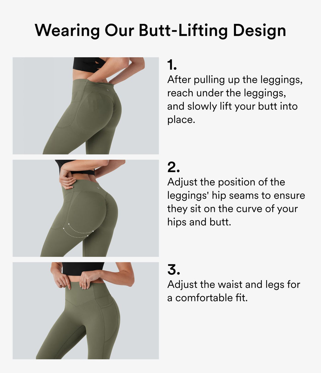 Pantalon de yoga à coupe bootcut gainant galbant taille haute avec effet scrunch et poches Halara UltraSculpt™