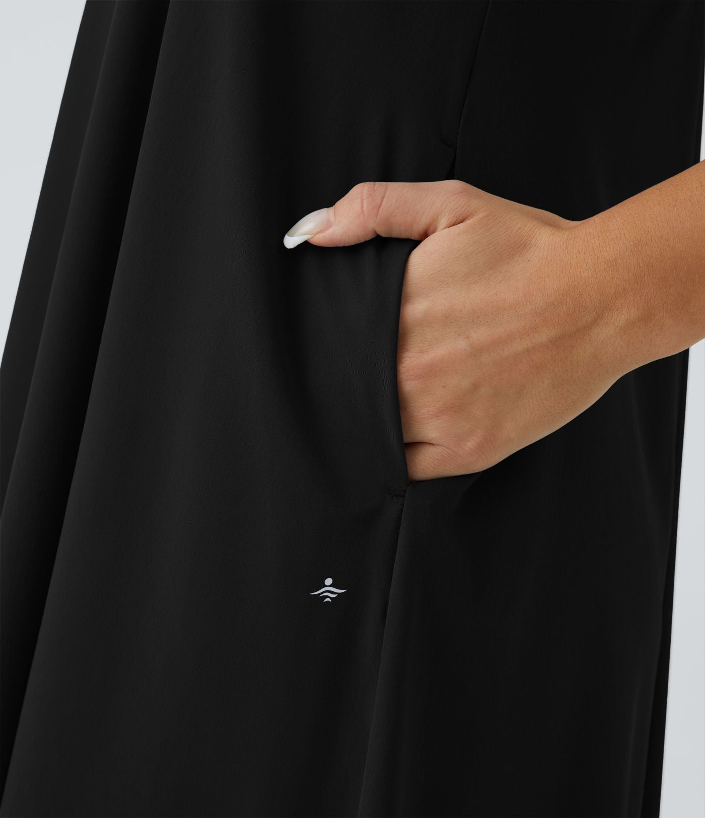 Robe décontractée mi-longue Breezeful™ dos nageur poche latérale fluide asymétrique séchage rapide A-C