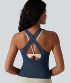 Débardeur de yoga OneForm Seamless Flow, col U, brassière intégrée, color block