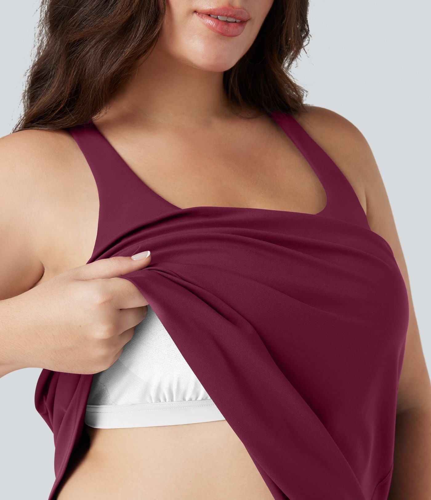 Débardeur running Halara UltraSculpt™ grande taille col rond ourlet arrondi