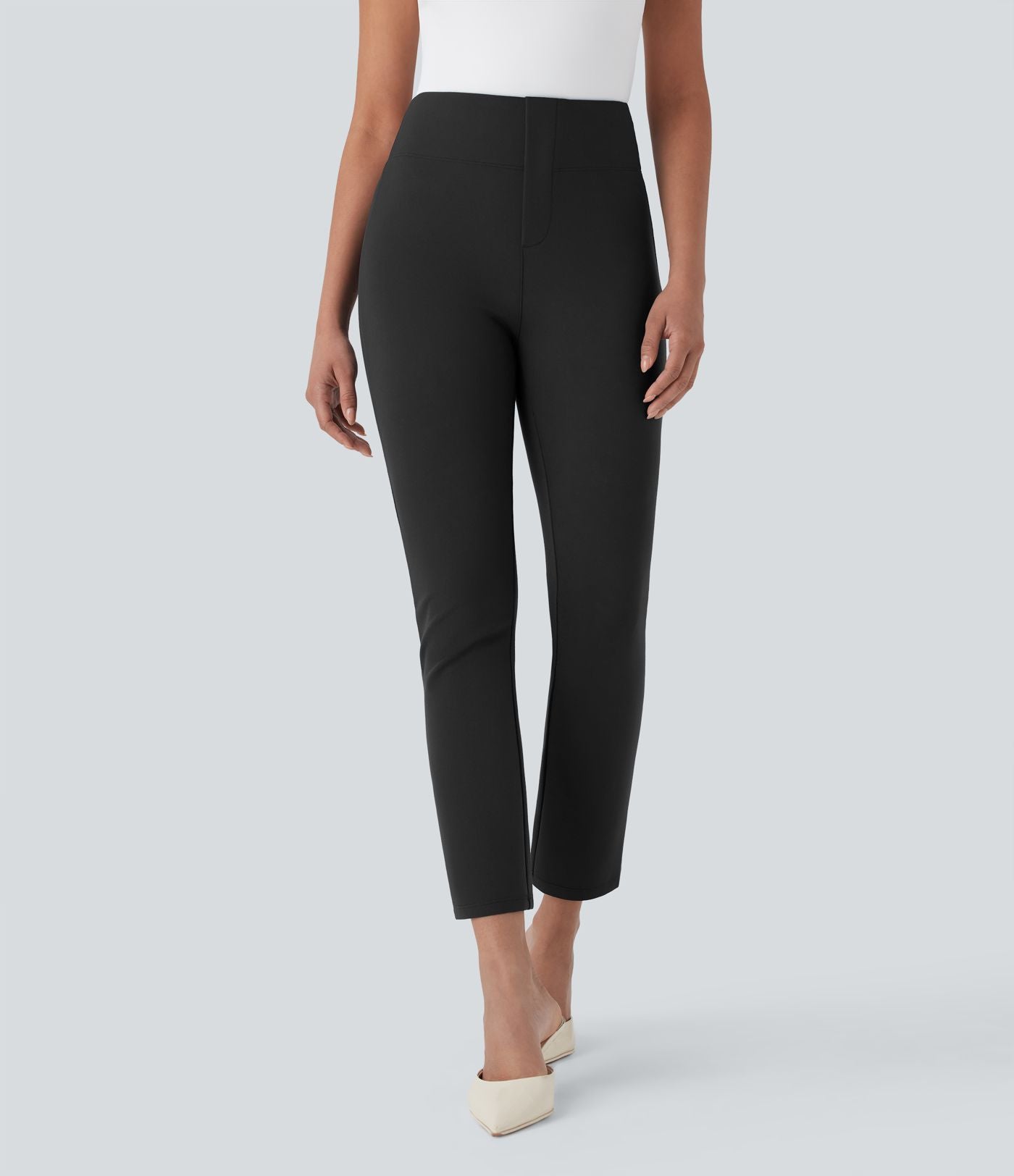 Pantalon de travail fuselé court taille haute Halara Flex™ avec poches