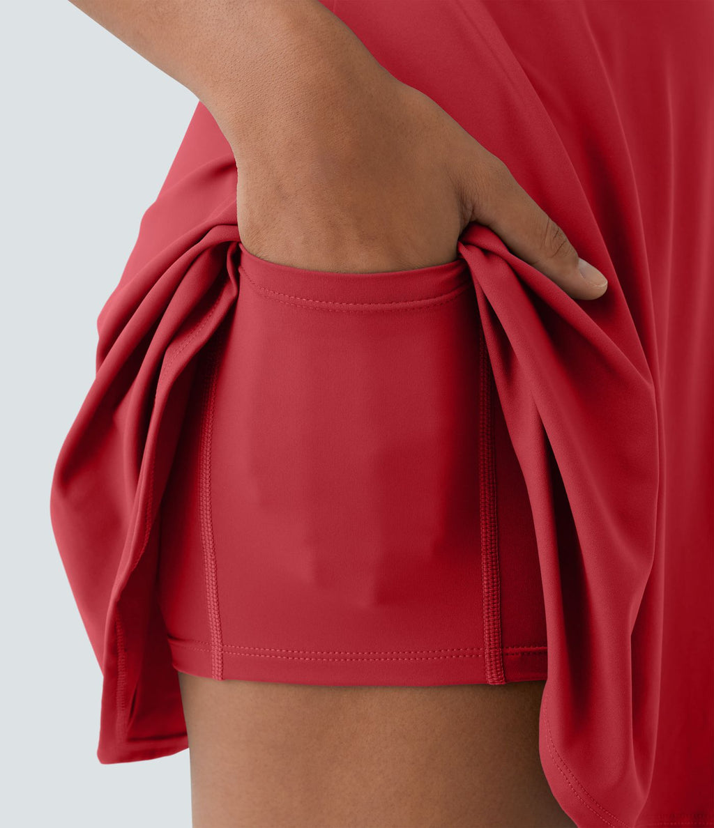 Robe de Danse Sport Mini à Volants Torsadés Dos Nu - Longueur Plus