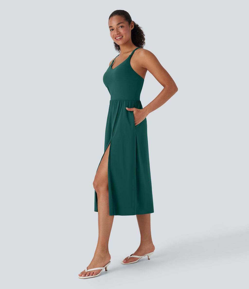 Robe caraco décontractée SoftlyZero™ Airy dos nageur effet frais InstantCool avec poches, bonnets E-G