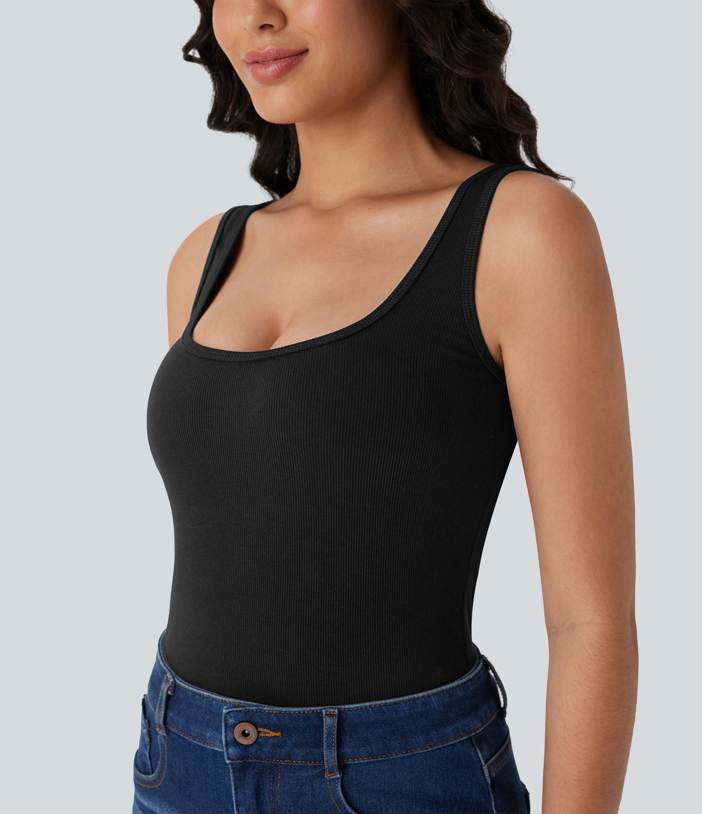 Body casual côtelé col U bretelles jambe ajustables - Easy Peasy