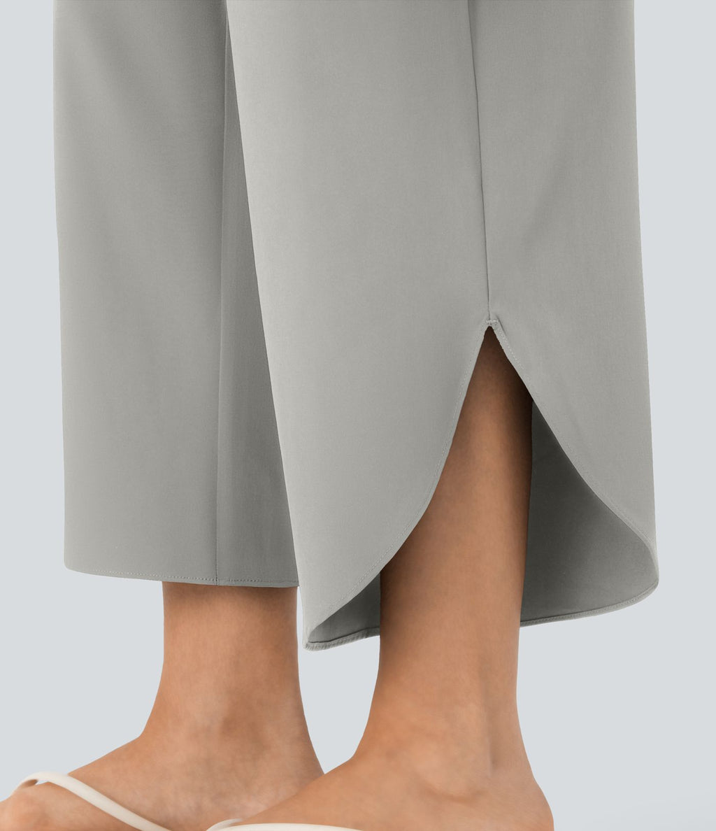 Pantalon fluide resort Breezeful™ à séchage rapide, coupe fendue et effet ventre plat