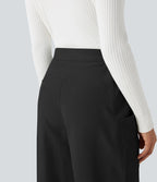 Pantalon barrel taille haute avec poches
