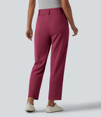 Halara Flex™ Pantalon tailleur fuselé taille haute en tissu gaufré avec poches