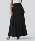 Jupe maxi casual fluide taille haute
