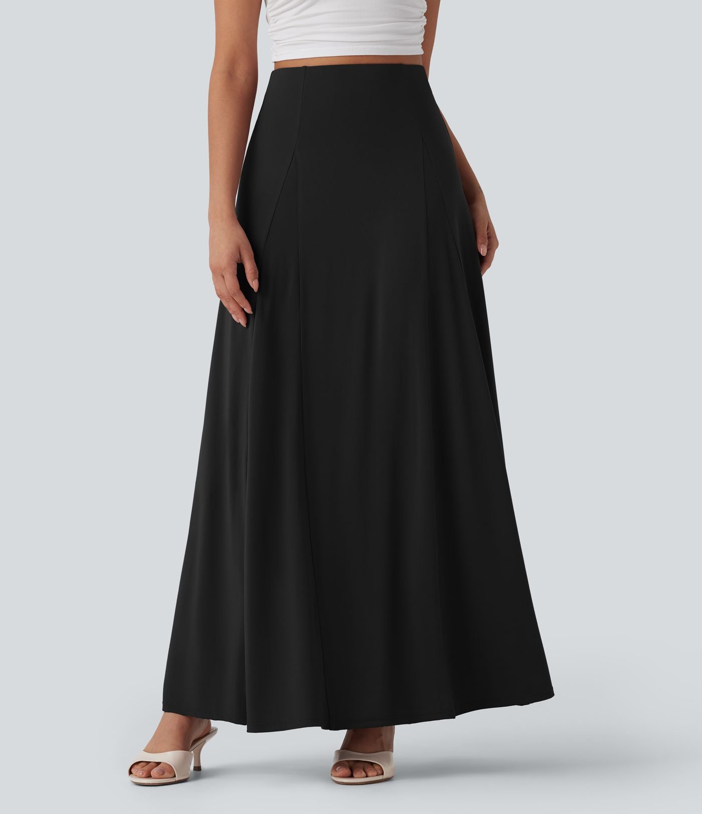 Jupe maxi casual fluide taille haute