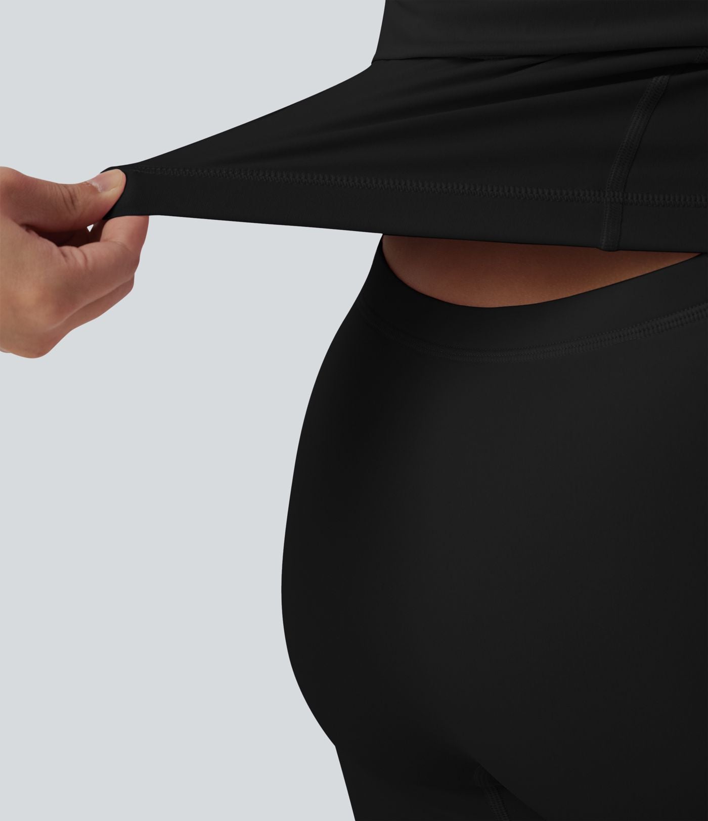 Robe de sport mini de yoga SoftlyZero™ Airy 2-en-1 effet frais InstantCool col rond à manches courtes, demi-zip et poches, accès facile Easy Peasy