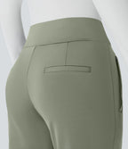 Pantalon tailleur évasé taille mi-haute Halara Flex™ DayStretch avec zip latéral et poches