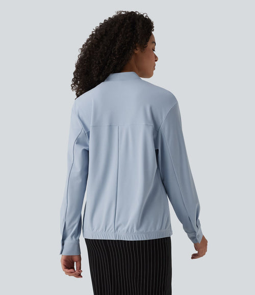 Blouse de travail col V manches longues
