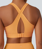 Haut de maillot de bain bikini plage et ville dos nu entrecroisé avec boucle réglable