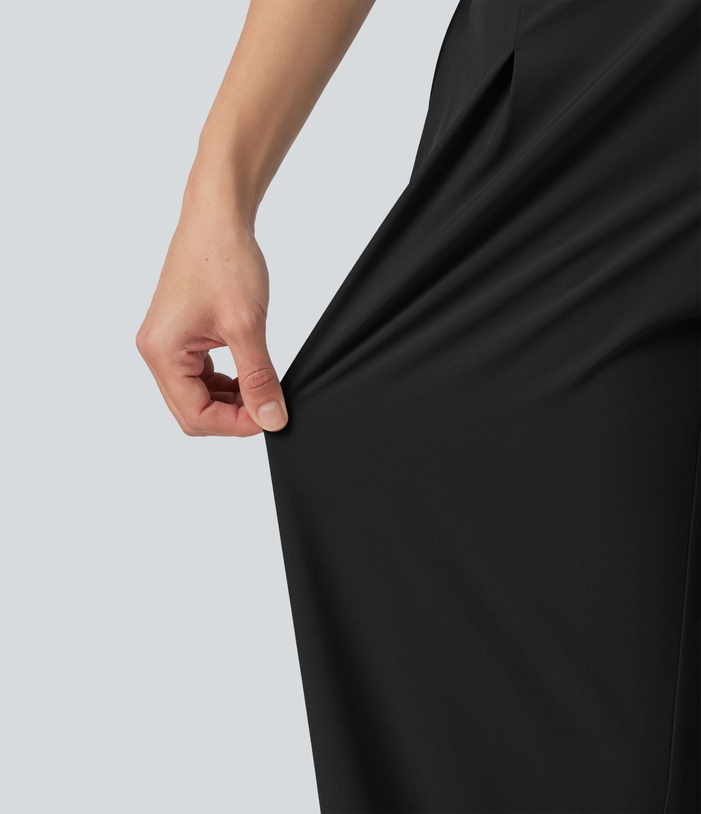 Breezeful™ Pantalon tailleur séchage rapide taille mi-haute coupe tonneau asymétrique avec poches