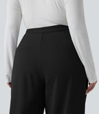 Halara Flex™ DayStretch Pantalon tailleur grande taille asymétrique fuselé taille haute avec poches
