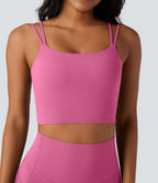 Débardeur yoga court Halara UltraSculpt™ double bretelles torsadé dos nu