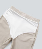 Pantalon tailleur skinny gainant taille haute à chevrons avec poches arrière zippées décoratives